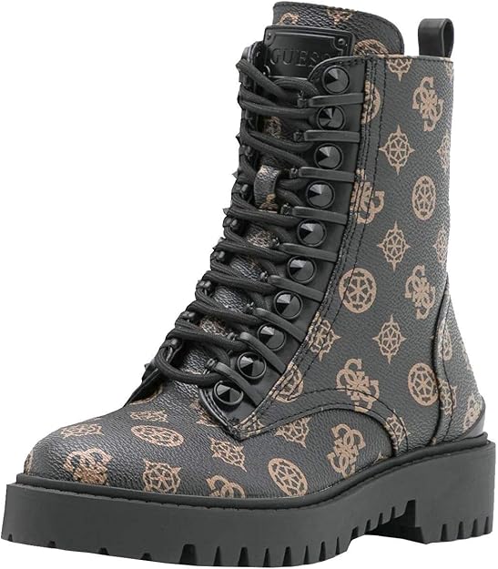 Guess Oxana Brown 4G Logo Faux Leather Womens