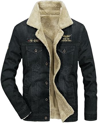military style denim jacket
