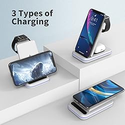 MSTJRY Wireless Charging Station, 3 in 1 Wireless