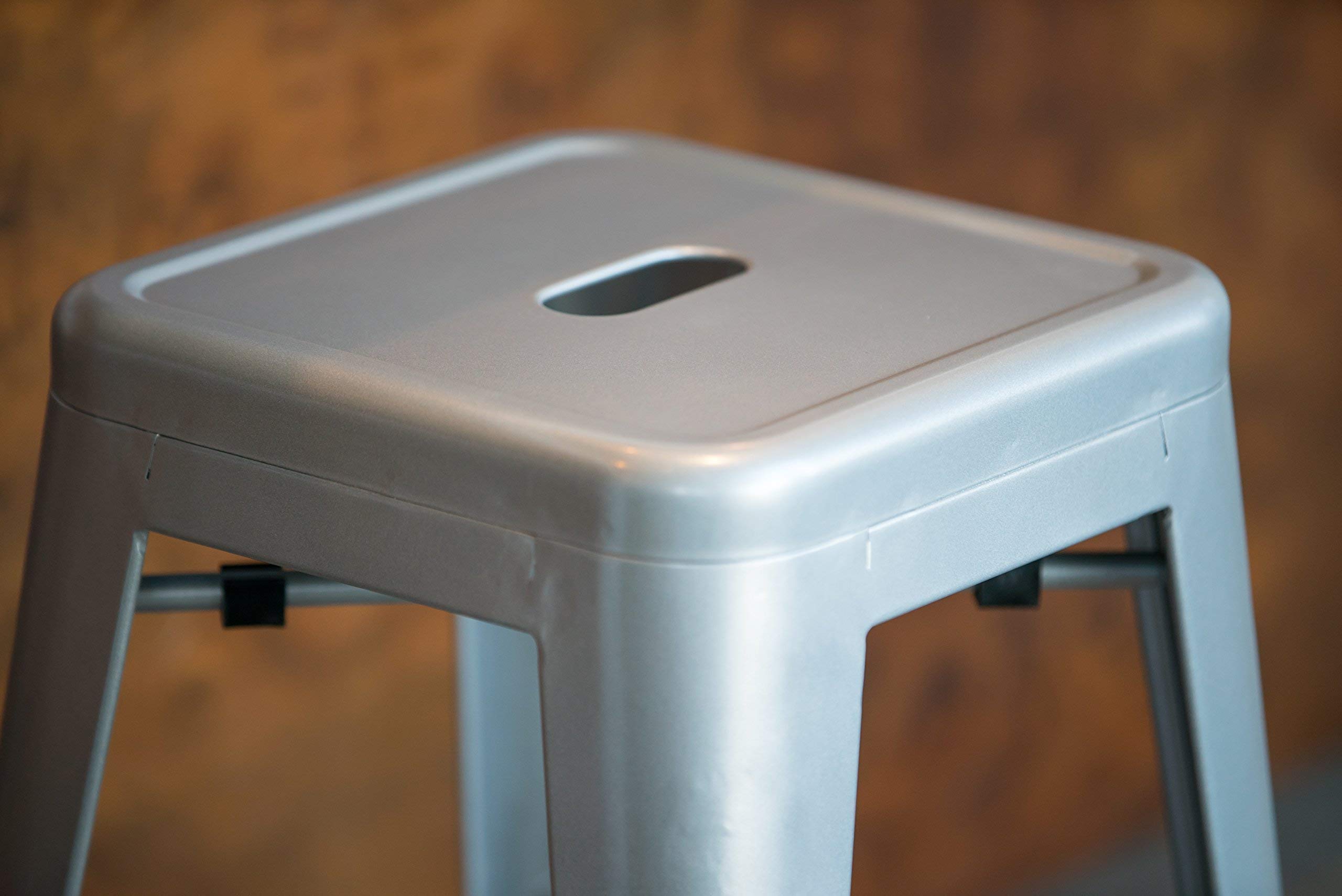 UrbanMod 24” Counter Height Bar Stools 330lb Capacity Gray Kitchen