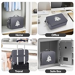 BALEINE Fireproof Document Box with Lock, Portable