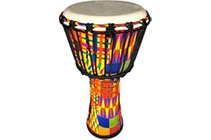 TAOSKNE Hand Drum, Djembe, Bongo, Congo,Easy to learn and portable， Suitable for Beginners and Professional Drummers (Orange)