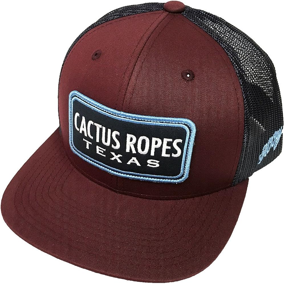 HOOey Brand CR034 Cactus Ropes Maroon/Navy Snapback Hat CR034 at