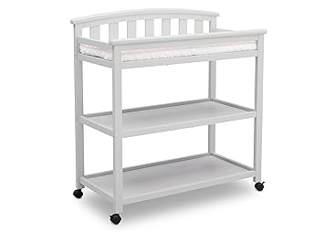 delta white changing table