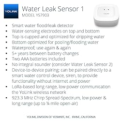 YoLink Water Leak Sensor 3-Pack, LoRa Up to 1/4