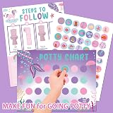 MeleBase Toddler Potty Training Reward Chart 315 Stickers 10 Charts Girls view 4