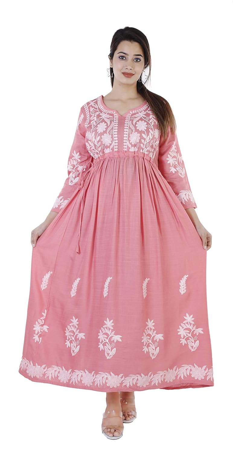 baby pink long gown