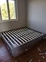 Lit futon double NIZZA, 180 x 200 cm, avec sommier, revêtement en tissu