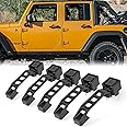 MAIKER OFF ROAD Compatible with Door Handle & Tailgate Handle 2007-2018 Jeep Wrangler JK 4 Door 5pcs/Set(Black)