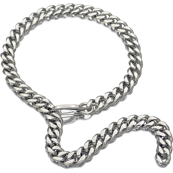 Cadena Estilo Miami Cubano Para Hombre - Acero Inoxidable Con Broche De Circonio, Hip Hop