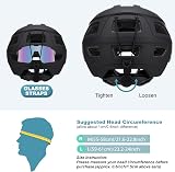 Favoto Mountain Bike Helmet Lightweight Adjustable Black CE CPSC Fasten One view 6