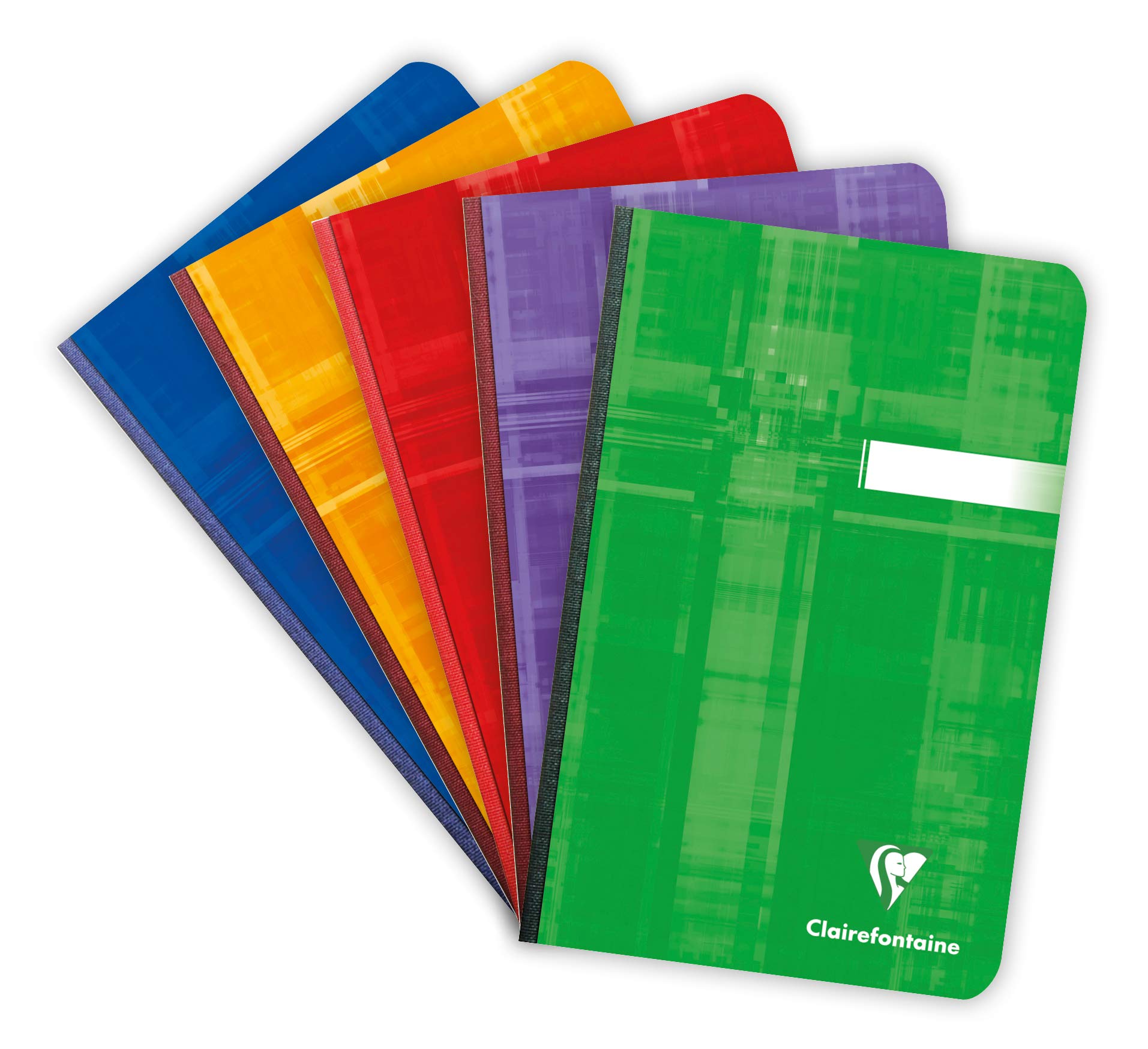 Clairefontaine 9606C - One Canvas Spine Small Notebook - Dimensions: 11x17 cm - 192 Lined Pages - 90 g White Paper - Random Colour Laminated Cardboard Cover