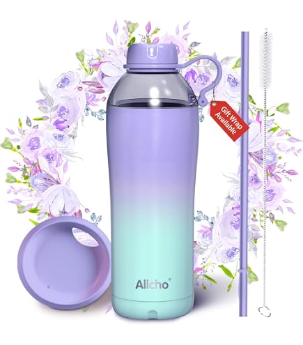 Qilmy 20oz Stainless Steel Water Bottle With Straw Lid - Double Wall Vacuum Insulated, Copper-Enhanced, Leakproof (304 Food Grade) - View #13