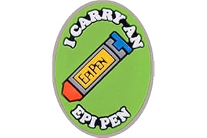 AllerMates Kids Medical Charm - I Carry an Epi Pen Children's Medic Alert Allergy Awareness Bracelet Accessory