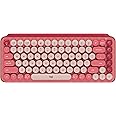 Logitech POP Mechanical Wireless Keyboard with Customizable Emoji Keys, Durable Compact Design, Bluetooth or USB Connectivity, Multi-Device, OS Compatible - Heartbreaker Rose