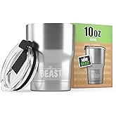 Beast 10 oz Tumbler Stainless Steel Vacuum Insulated Coffee Ice Cup Double Wall Travel Flask (Steel)