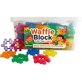 Waffle Block Building Set for Kids &ndash; STEM Construction Toys, Creative Learning Blocks for Toddlers &amp; Children, Educational Construction Blocks with Storage Box, Ages 3+, 150pcs