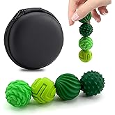 Silicone Magnetic Balls Fidget Toys for Adults & Teens, 4PCS Stress Relief Sensory Toys with Fun Textures, Finger Roller Offi