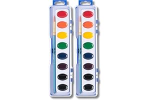 Mr. Pen- Washable Watercolors, 2 Pack, 8 Colors with Paint Brush, Watercolor Paint Set, Water Color Painting Kids, Watercolors for Kids and Adults