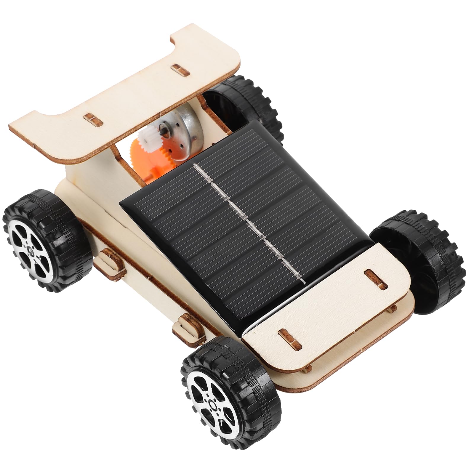 DOITOOL Wooden Solar Powered Car Kit, DIY STEM Science Experiment for Kids 8-12, Educational Building Toy, No Battery Needed Physics Model, Science Fair Project