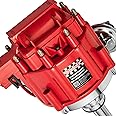 STEINBRÜCKE High Performance Red Cap HEI Distributor for Chevy gm SBC 283 305 307 327 350 400 BBC 454 396 427 Small/Big Block 65k coil 7500RPM