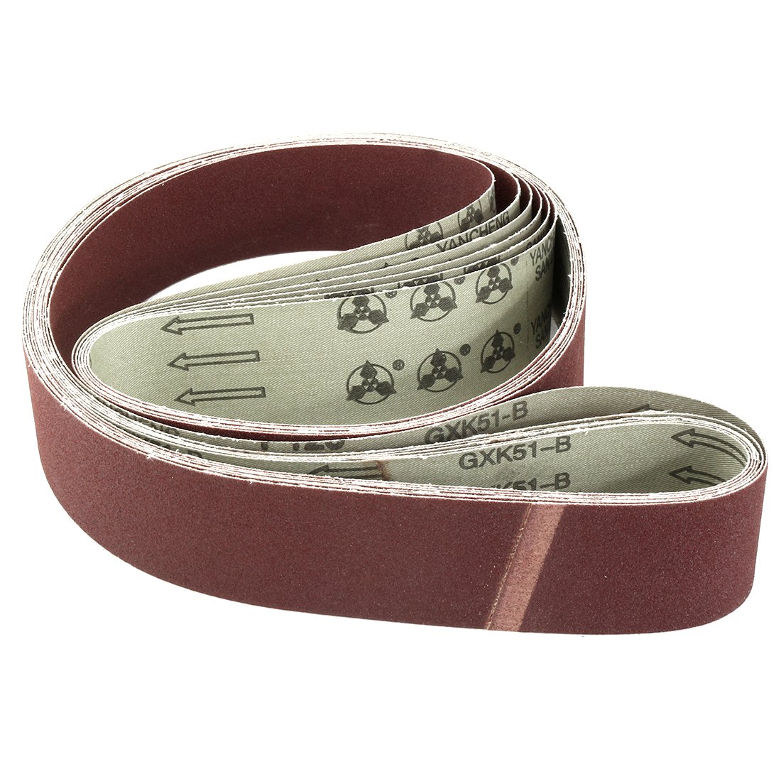 Sourcingmap 2-Inch x 72-Inch Aluminum Oxide Sanding Belt 120 Grits Sandpaper Lapped Joint for Belt Sander 6pcs