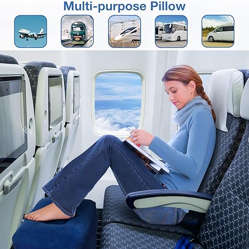 For Airplane Airplane Foot Cushion Inflatable Travel Leg Rest