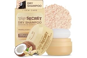 I DEW CARE Tap Secret Dry Shampoo Powder with Biotin - Tap Secret Vanilla & Coconut | Revitalizing & Volumizing, Powder Type,