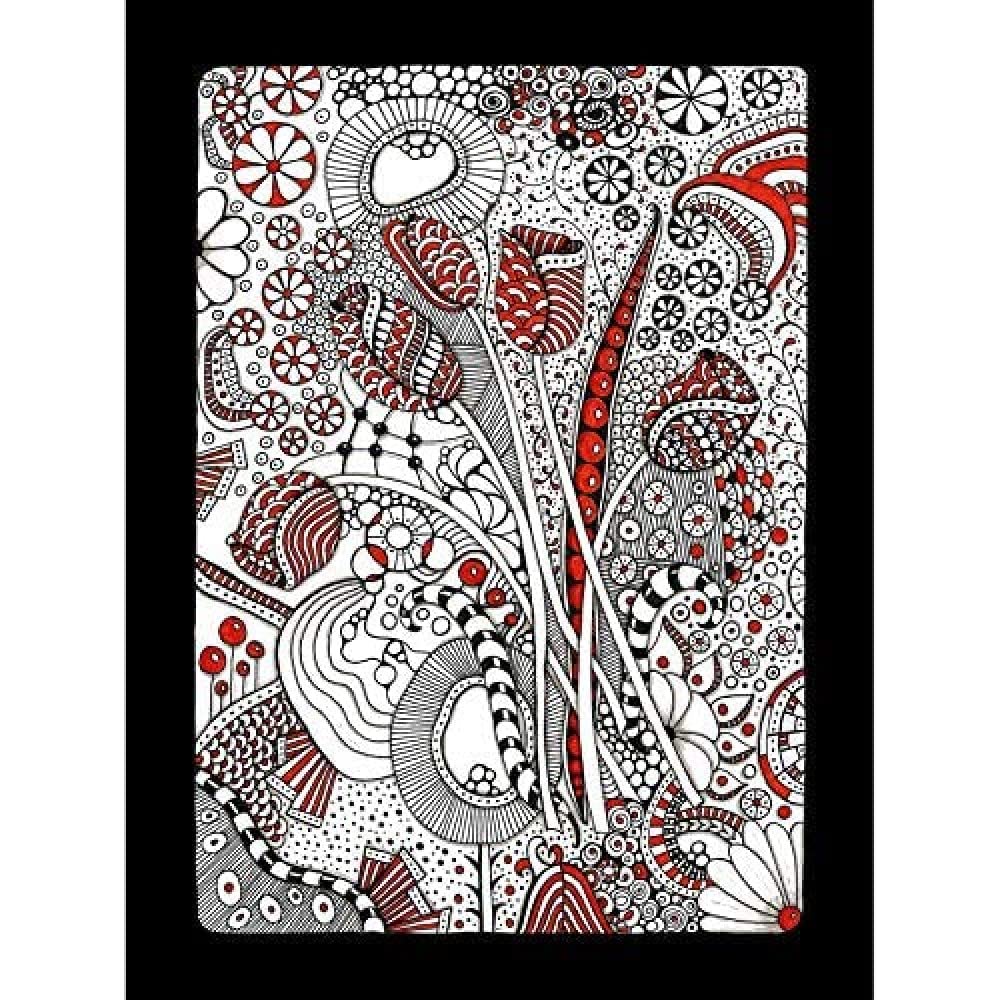 Abstract Trippy Psilocybin Tulip Pattern Painting Art Print Canvas Premium Wall Decor Poster Mural