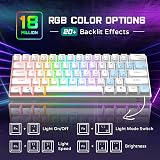 RK ROYAL KLUDGE RK61 QMK VIA 60% Mechanical Keyboard Red Switch White US Layout view 3
