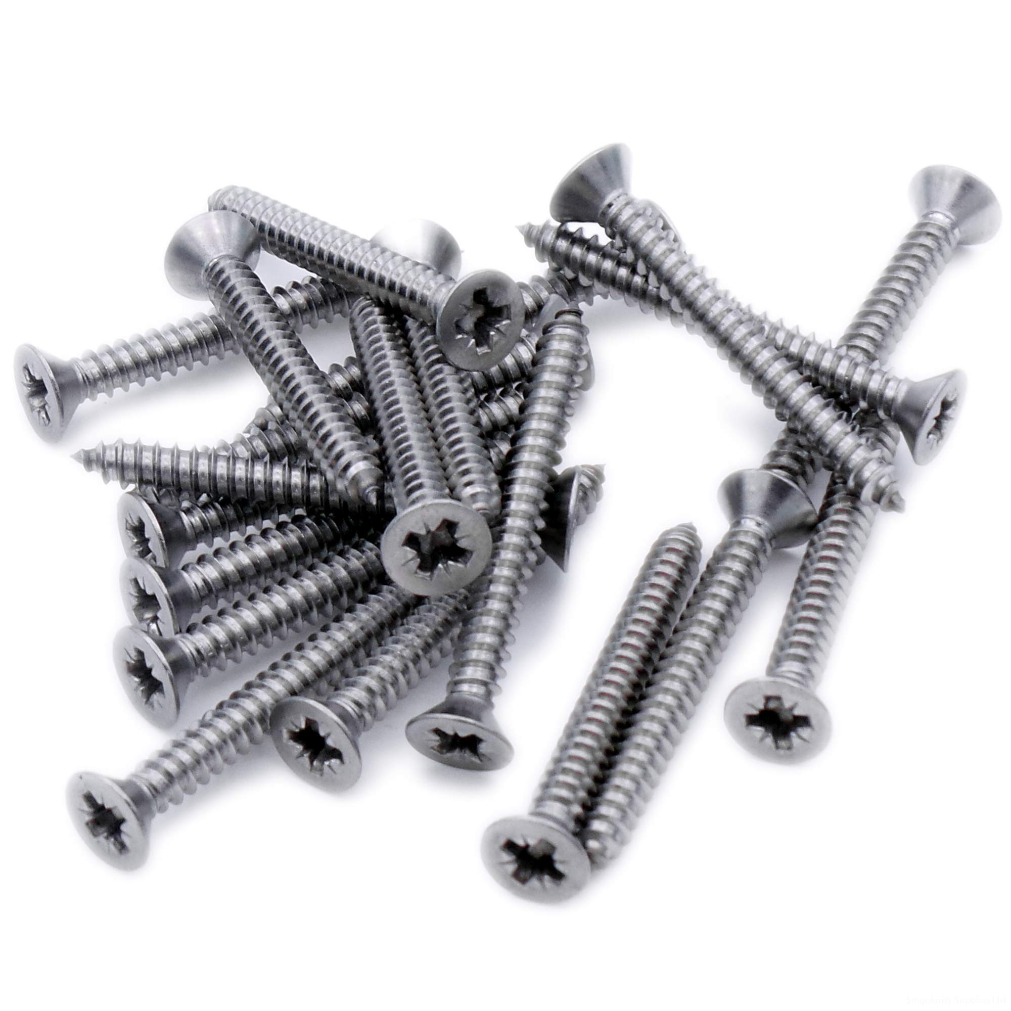 No.2 x 0.625 (2.2mm x 16mm) Pozi Countersunk Self-Tapping Screw - Stainless Steel (A2) (Pack of 20)