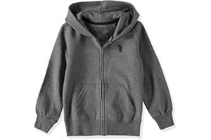 U.S. Polo Assn. Boys' Zip Front Hooded Sweatshirt Hoodie