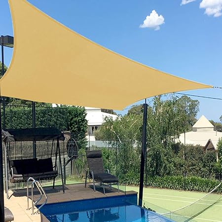 Amazon Com Artpuch 8 X10 Rectangle Sun Shade Sails Sand Uv Block For Shelter Canopy Patio Garden Outdoor Facility And Activities Garden Outdoor