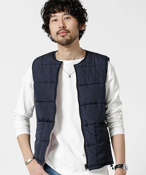 Amazon ナノユニバース 中綿 キルティング ベスト メンズ パターン4 L ベスト 通販