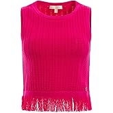Guess Womens Sleeveless Milana Shell Stitch Top