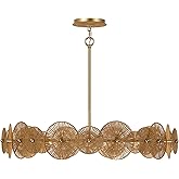 Savoy House 7-6381-5-60 Abbott Breegan Jane Designed Organic Natural Raffia Wheel Pendant, 5-Light 300 Total Watts, 7" H x 31