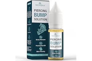 NOVEHA Piercing Bump Solution for Keloid Reduction | Soothing Solution Tea Tree Oil Formula for Scars & Keloid Bump Removal | Safe & Natural Piercing Aftercare Skin Recovery for Face & Body | 20ml
