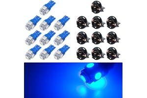 Winetis Blue 194 T10 W5W LED Bulbs Light with PC195 PC194 PC168 Twist Lock Socket 168 Panel Gauge Instrument Cluster Dashboar