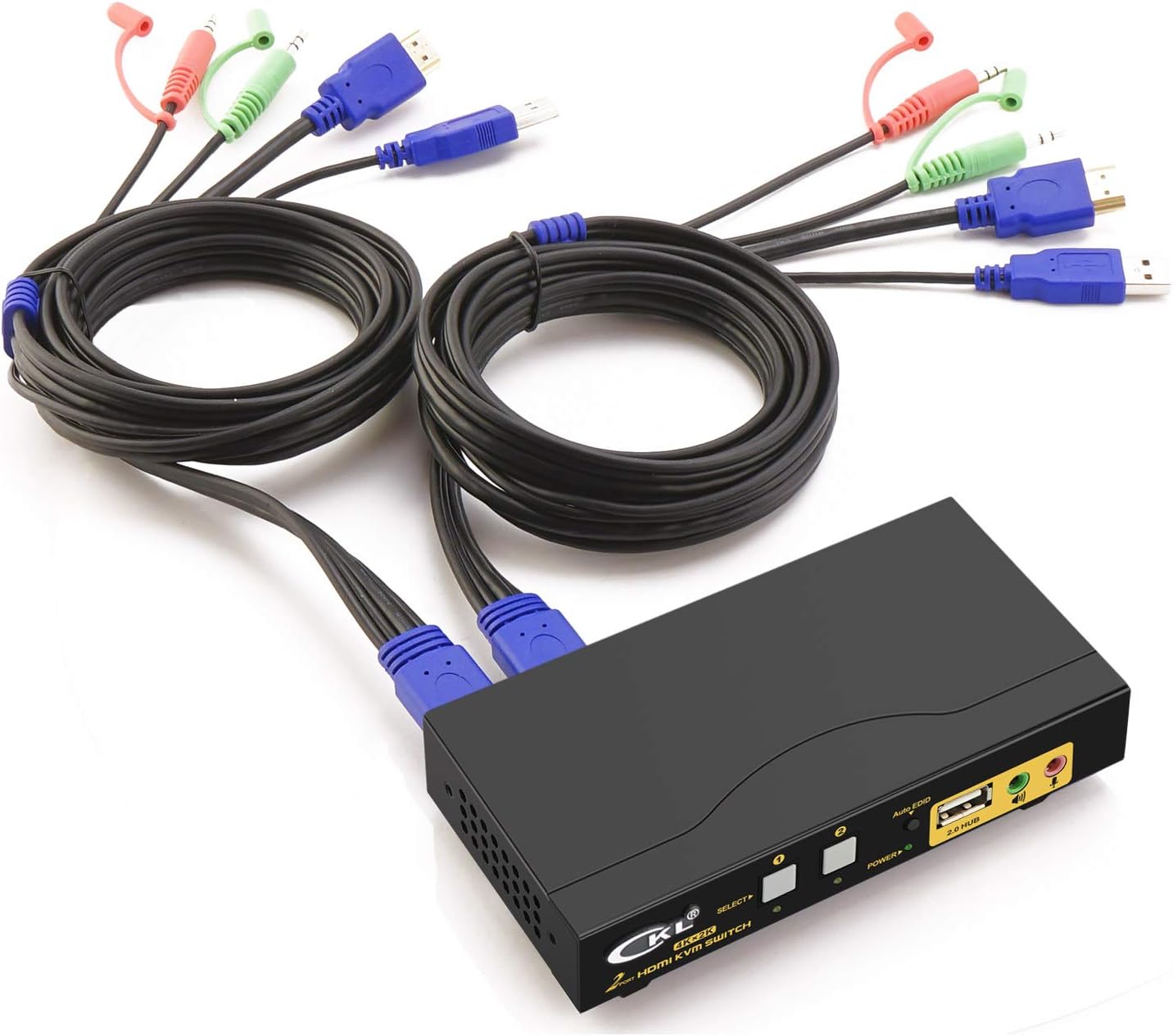 Commutateur HDMI, Commutateur KVM HDMI + VGA Vers VGA 2x1