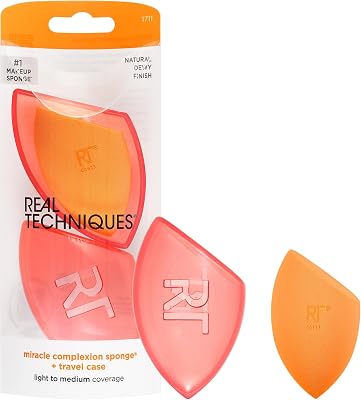 Miracle Complexion Makeup Sponge per fondotinta a copertura totale con custodia da viaggio (confezione e colore possono variare)