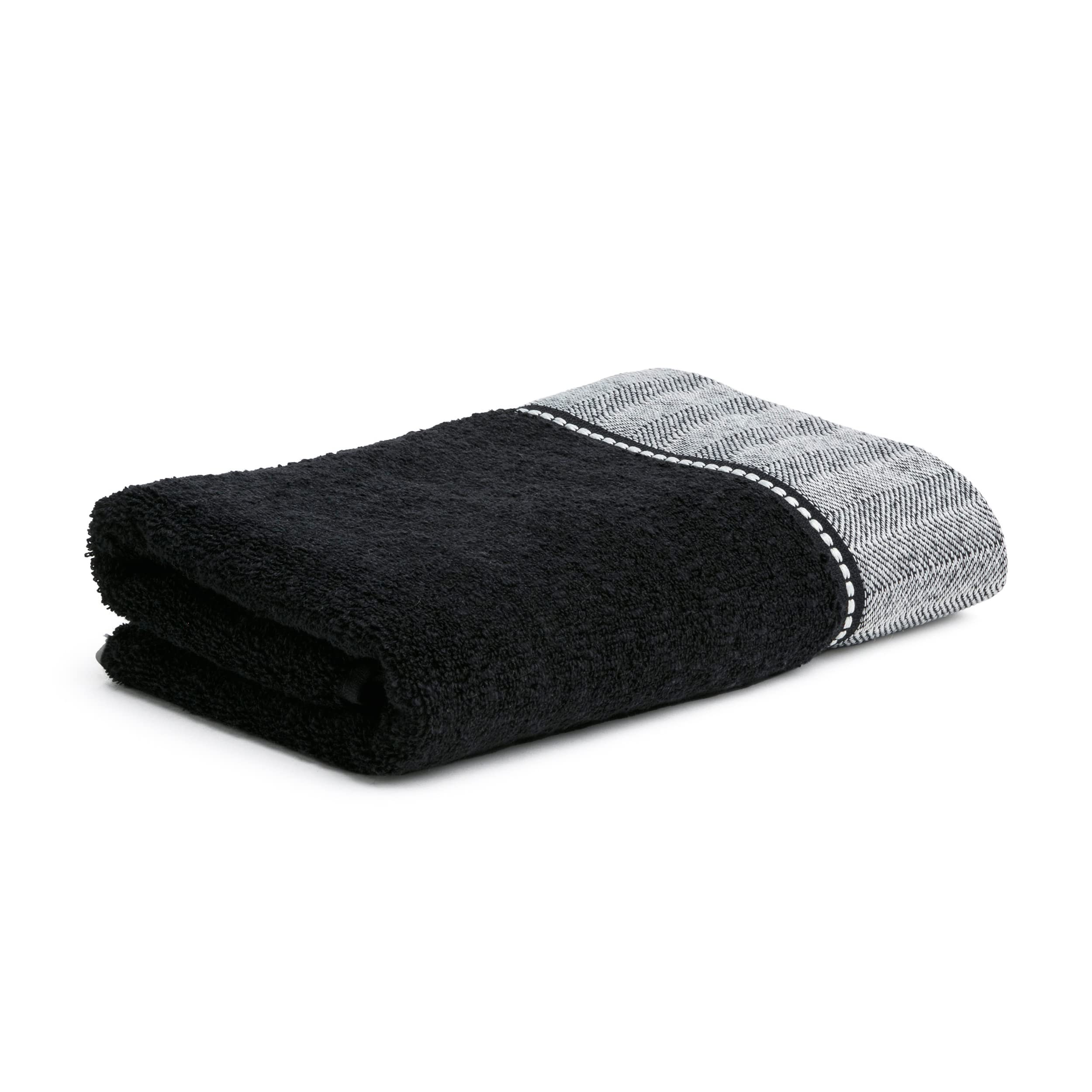 möve Hand Towel, 85% Baumwolle / 10% Viskose aus Bambus-Zellstoff / 5% Leinen Black, 50 x 100 cm — image 1