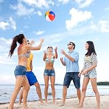 PLULON 10Pcs Beach Balls 12inch Inflatable Colorful PVC Bulk Set view 5