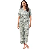 Peace Love & Dreams Martha Stewart Sleepwear | Women’s Capri Pajama Set | Lightweight Rayon Loungewear