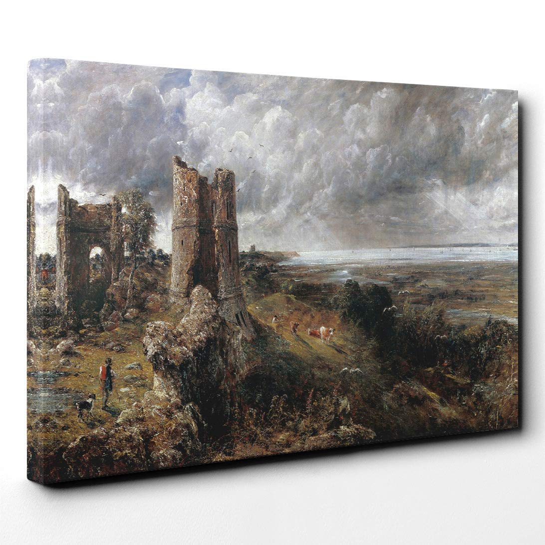 John Constable Hadleigh Castle, The Mouth of The Thames Canvas Print | Gallery Wrapped 30mm Frame Wall Art | 20x14 inches | Ready to Hang | Contemporary Cityscape Picture | Living Room Lounge Office