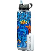 Epic Water Filters Nalgene OG Water Bottle with Filter, USA Made, BPA Free, Removes 99.99% Tap Water Contaminants, Forever Chemicals, American Rivers Art, 48 oz
