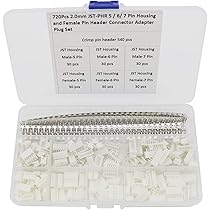 720PCS JST PH 2.0mm Connector Kit - 5/6/ 7 Pin Male Female Housing
