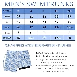 Biwisy Men's Quick Dry Swimming Trunks with Mesh