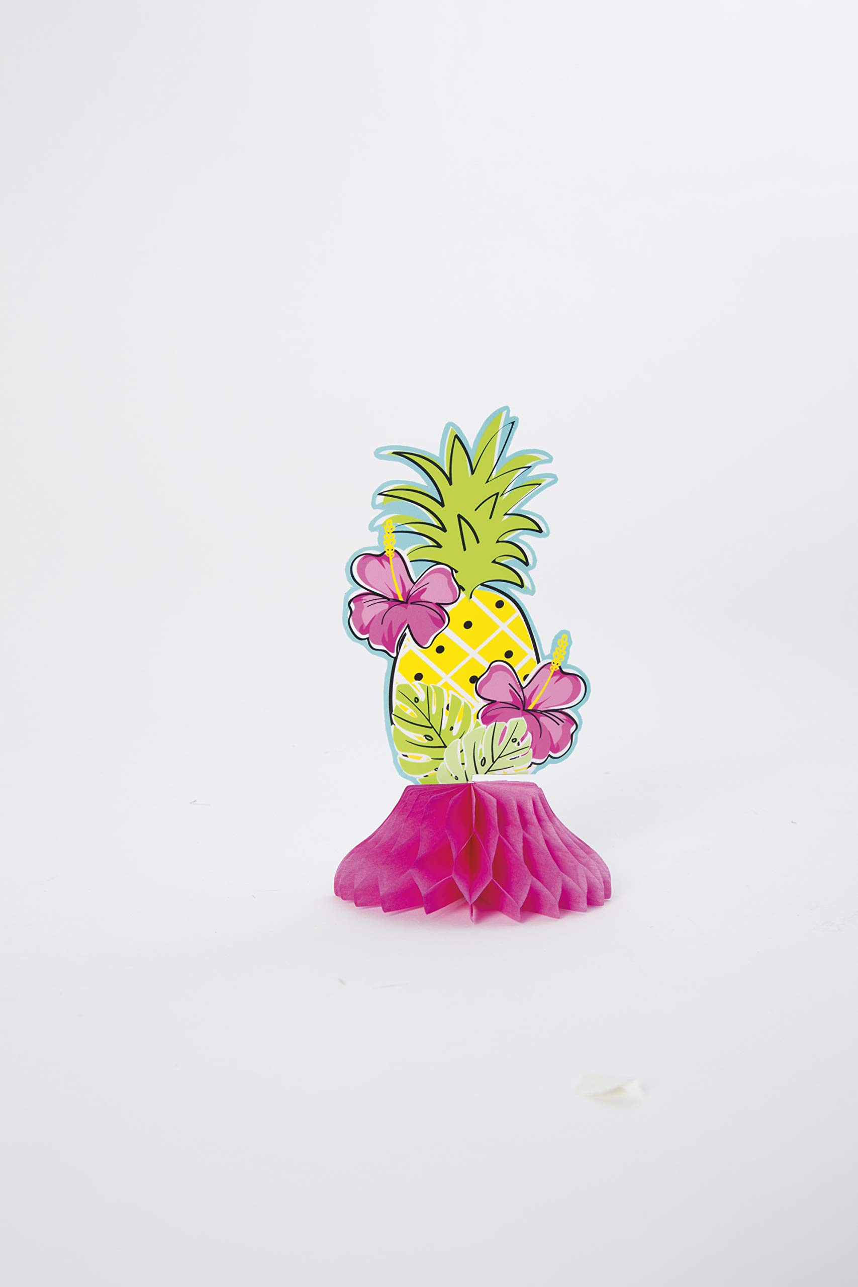 Unique Party 72698 - Summer Pineapple & Flamingo Table Decorations, Pack of 3