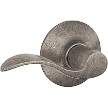 Schlage F10 Accent Passage Lever – Distressed Nickel Finish, Wave Design, For Hall & Closet Doors (Non-Locking)