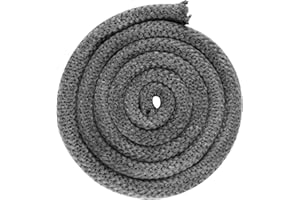 Komokeru Wood Stove Door Gasket, 1" x 86" Wood Stove Gasket Rope Seal for Wood Burning Stoves, Heat Resistant Fiberglass Gasket Replacement for Wood Stoves and Fireplaces, Grey